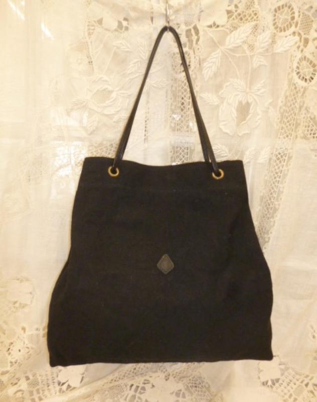 クレドラン　HASA EYELET TOTE/L:　BLACK×BLACK